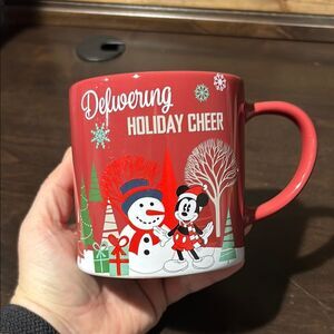 Disney Mickey Mouse Holiday MugCookie or Gift Holder Slot 16 Ounces